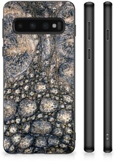 B2Ctelecom Telefoon Hoesje Samsung Galaxy S10 Hippe Hoesjes met Zwarte rand Krokodillenprint