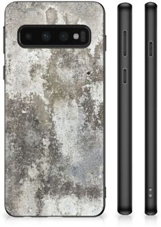 B2Ctelecom Telefoon Hoesje Samsung Galaxy S10 Hoesje met Zwarte rand Beton