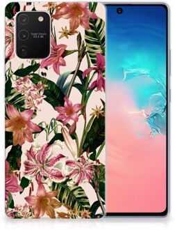 B2Ctelecom Telefoon Hoesje Samsung Galaxy S10 Lite Leuk TPU Back Case Bloemen