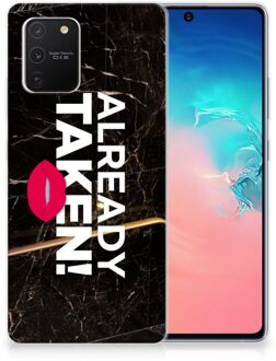 B2Ctelecom Telefoon Hoesje Samsung Galaxy S10 Lite Leuk TPU Back Cover Already Taken Black