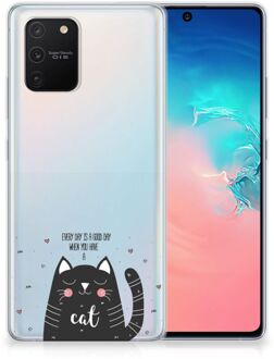 B2Ctelecom Telefoon Hoesje Samsung Galaxy S10 Lite Mobiel Case Cat Good Day