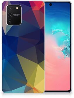 B2Ctelecom Telefoon Hoesje Samsung Galaxy S10 Lite Siliconen Back Cover Polygon Dark