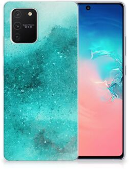 B2Ctelecom Telefoon Hoesje Samsung Galaxy S10 Lite Siliconen Hoesje Painting Blue