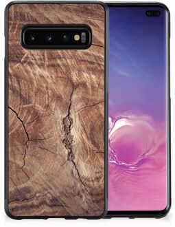 B2Ctelecom Telefoon Hoesje Samsung Galaxy S10+ Backcover Soft Siliconen Hoesje met Zwarte rand Boomstam