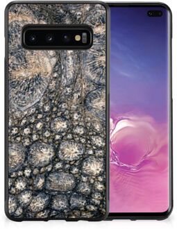 B2Ctelecom Telefoon Hoesje Samsung Galaxy S10+ Hippe Hoesjes met Zwarte rand Krokodillenprint