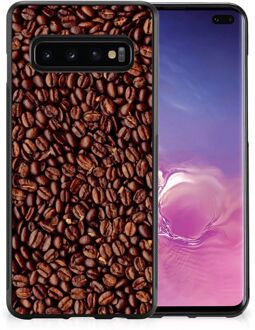 B2Ctelecom Telefoon Hoesje Samsung Galaxy S10+ Hoesje met Zwarte rand Koffiebonen