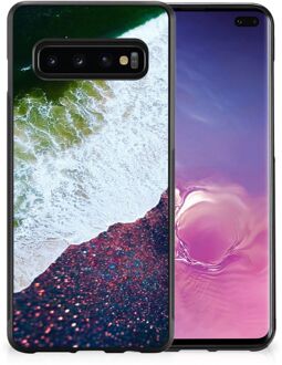 B2Ctelecom Telefoon Hoesje Samsung Galaxy S10+ TPU Siliconen Hoesje met Zwarte rand Sea in Space