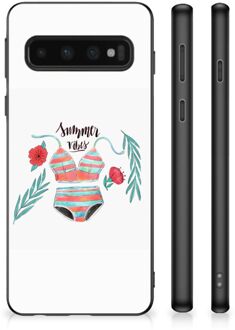 B2Ctelecom Telefoon Hoesje Samsung Galaxy S10 TPU Siliconen Hoesje met Zwarte rand Boho Summer