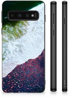 B2Ctelecom Telefoon Hoesje Samsung Galaxy S10 TPU Siliconen Hoesje met Zwarte rand Sea in Space