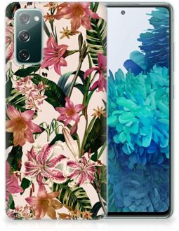 B2Ctelecom Telefoon Hoesje Samsung Galaxy S20 FE Leuk TPU Back Case Bloemen