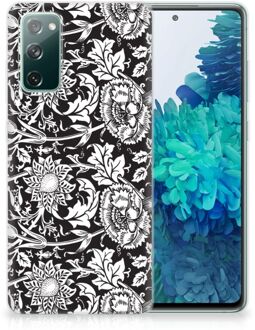 B2Ctelecom Telefoon Hoesje Samsung Galaxy S20 FE Mobiel Case Zwart Bloemen