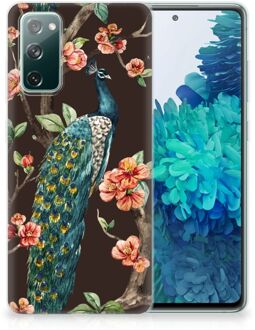 B2Ctelecom Telefoon Hoesje Samsung Galaxy S20 FE Siliconen Back Cover Pauw met Bloemen