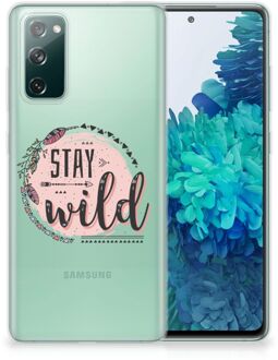 B2Ctelecom Telefoon Hoesje Samsung Galaxy S20 FE Siliconen Back Cover Transparant Boho Stay Wild