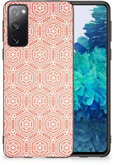 B2Ctelecom Telefoon Hoesje Samsung Galaxy S20 Hippe Hoesjes met Zwarte rand Pattern Orange