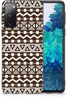 B2Ctelecom Telefoon Hoesje Samsung Galaxy S20 Leuk TPU Backcase met Zwarte rand Aztec Brown