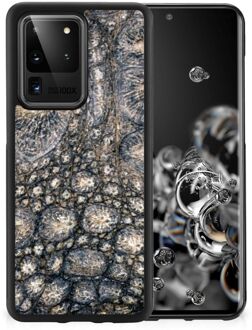 B2Ctelecom Telefoon Hoesje Samsung Galaxy S20 Ultra Hippe Hoesjes met Zwarte rand Krokodillenprint