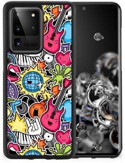 B2Ctelecom Telefoon Hoesje Samsung Galaxy S20 Ultra Hoesje met Zwarte rand Punk Rock