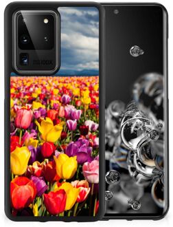 B2Ctelecom Telefoon Hoesje Samsung Galaxy S20 Ultra Hoesje met Zwarte rand Tulpen