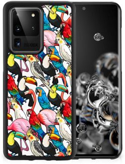 B2Ctelecom Telefoon Hoesje Samsung Galaxy S20 Ultra Leuk TPU Backcase met Zwarte rand Birds