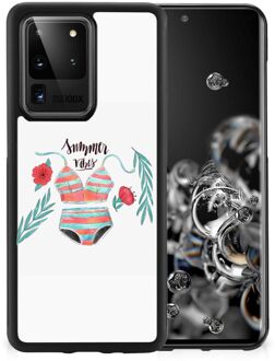 B2Ctelecom Telefoon Hoesje Samsung Galaxy S20 Ultra TPU Siliconen Hoesje met Zwarte rand Boho Summer