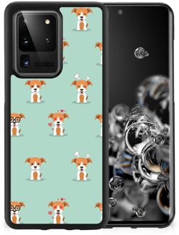 B2Ctelecom Telefoon Hoesje Samsung Galaxy S20 Ultra TPU Siliconen Hoesje met Zwarte rand Pups