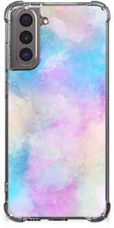 B2Ctelecom Telefoon Hoesje Samsung Galaxy S21 Anti Shock Hoesje met transparante rand Watercolor Light