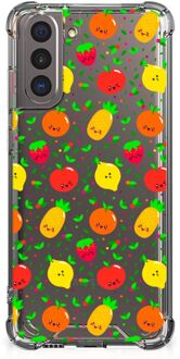 B2Ctelecom Telefoon Hoesje Samsung Galaxy S21 Case met transparante rand Fruits