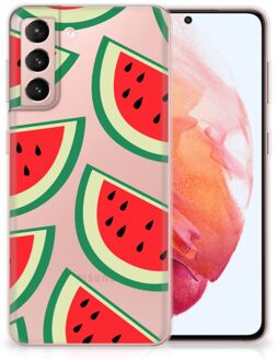 B2Ctelecom Telefoon Hoesje Samsung Galaxy S21 Hoesje Bumper Doorzichtig Watermelons