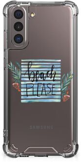 B2Ctelecom Telefoon Hoesje Samsung Galaxy S21 Hoesje maken met transparante rand Boho Beach