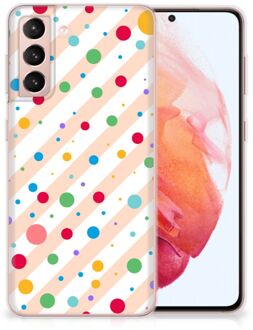 B2Ctelecom Telefoon Hoesje Samsung Galaxy S21 Leuk TPU Back Cover Dots