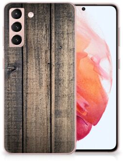 B2Ctelecom Telefoon Hoesje Samsung Galaxy S21 Leuk TPU Back Cover Steigerhout