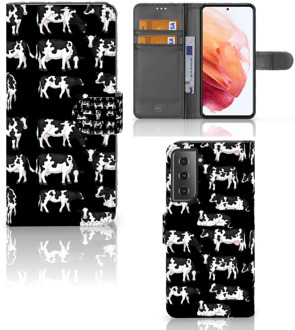 B2Ctelecom Telefoon Hoesje Samsung Galaxy S21 Mobiel Case Design Koetjes