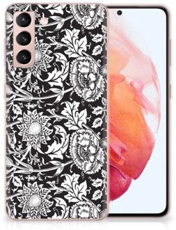 B2Ctelecom Telefoon Hoesje Samsung Galaxy S21 Mobiel Case Zwart Bloemen