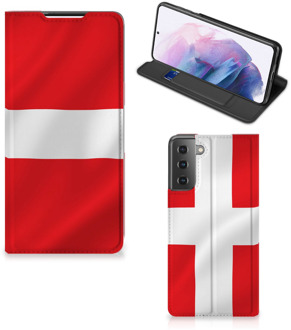 B2Ctelecom Telefoon Hoesje Samsung Galaxy S21 Plus Book Case Deense Vlag