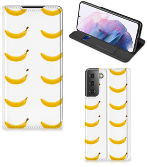 B2Ctelecom Telefoon Hoesje Samsung Galaxy S21 Plus Flip Cover Banana