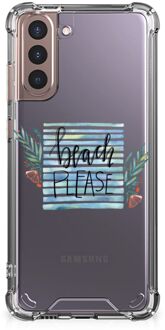 B2Ctelecom Telefoon Hoesje Samsung Galaxy S21 Plus Hoesje maken met transparante rand Boho Beach