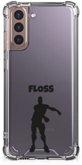 B2Ctelecom Telefoon Hoesje Samsung Galaxy S21 Plus Leuk Hoesje met transparante rand Floss Fortnite