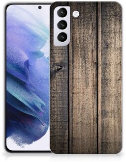 B2Ctelecom Telefoon Hoesje Samsung Galaxy S21 Plus Leuk TPU Back Cover Steigerhout