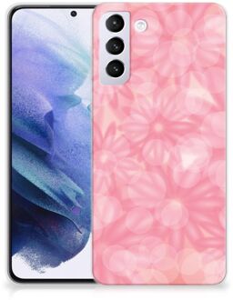 B2Ctelecom Telefoon Hoesje Samsung Galaxy S21 Plus Silicone Back Case Lente Bloemen