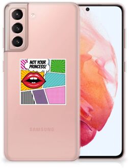 B2Ctelecom Telefoon Hoesje Samsung Galaxy S21 Silicone Back Case Popart Princess