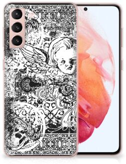 B2Ctelecom Telefoon Hoesje Samsung Galaxy S21 Silicone Back Case Skulls Angel