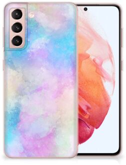 B2Ctelecom Telefoon Hoesje Samsung Galaxy S21 Silicone Back Case Watercolor Light