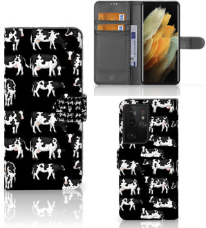 B2Ctelecom Telefoon Hoesje Samsung Galaxy S21 Ultra Mobiel Case Design Koetjes