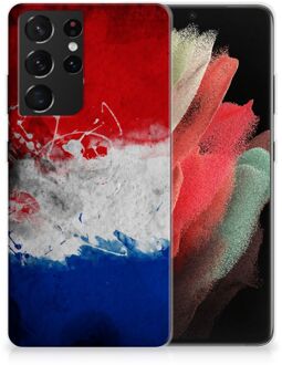 B2Ctelecom Telefoon Hoesje Samsung Galaxy S21 Ultra Mobiel Case Nederlandse Vlag