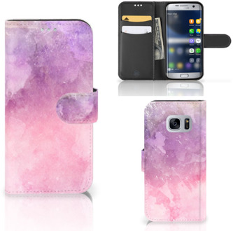 B2Ctelecom Telefoon hoesje Samsung Galaxy S7 Design Pink Purple Paint