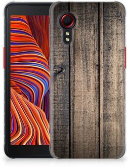 B2Ctelecom Telefoon Hoesje Samsung Galaxy Xcover 5 Leuk TPU Back Cover Steigerhout