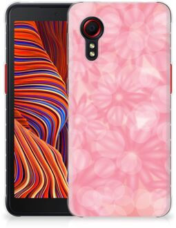 B2Ctelecom Telefoon Hoesje Samsung Galaxy Xcover 5 Silicone Back Case Lente Bloemen