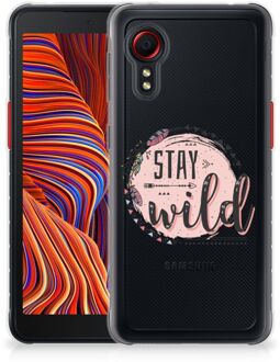 B2Ctelecom Telefoon Hoesje Samsung Galaxy Xcover 5 Siliconen Back Cover Transparant Boho Stay Wild