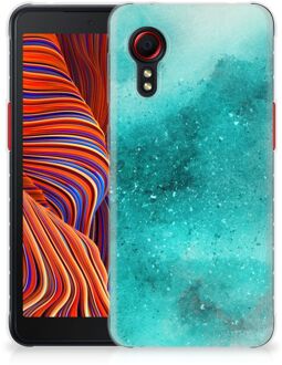 B2Ctelecom Telefoon Hoesje Samsung Galaxy Xcover 5 Siliconen Hoesje Painting Blue