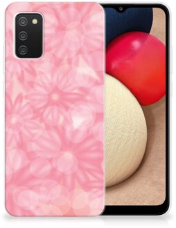 B2Ctelecom Telefoon Hoesje Samsung M02s | Samsung Galaxy A02s Silicone Back Case Lente Bloemen